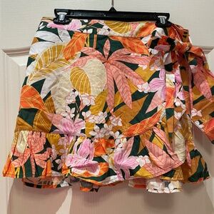 NWT Aerie Tropical Tie Mini Skirt